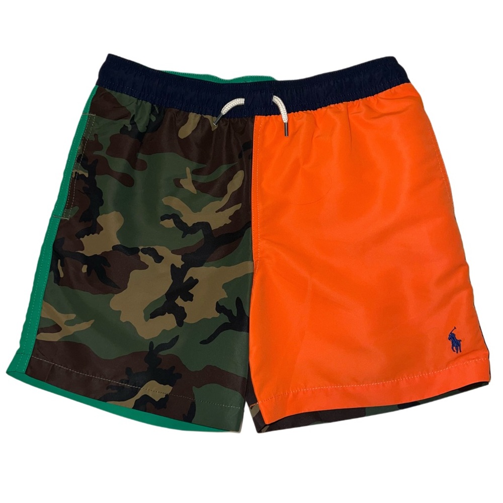 Polo by Ralph Lauren Kids Swim Trunks - Camo and Orange